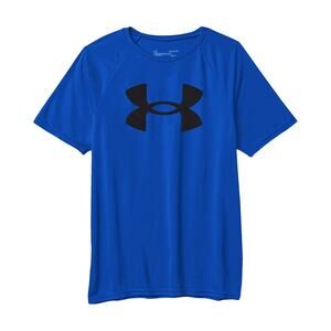 Under Armour Boys Blue Black Graphic Short Sleeve T-Shirt Youth Size Small